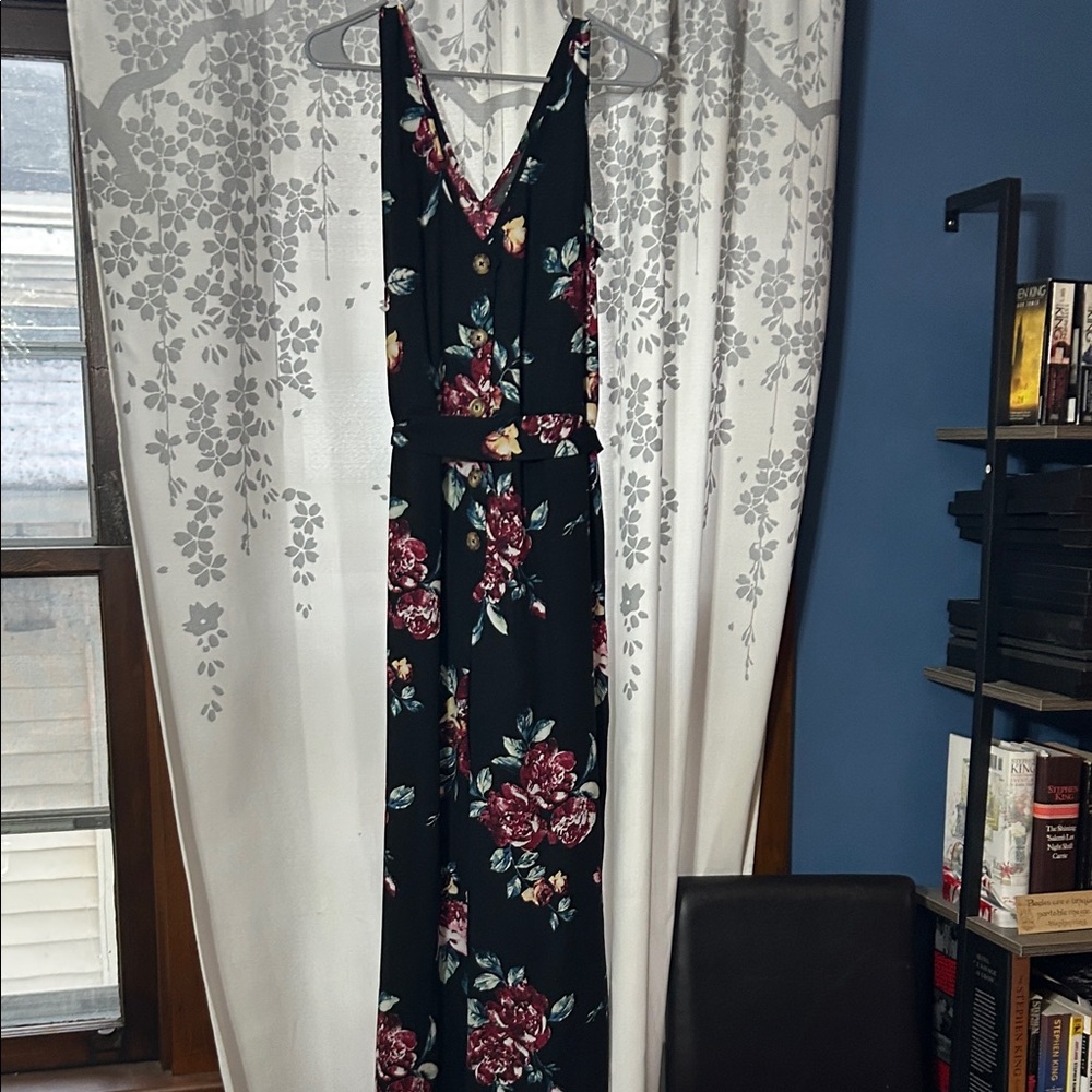 Floral V-Neck Jumpsuit
